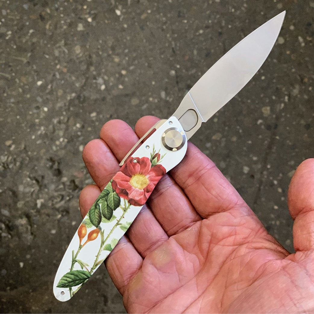 K2 Flower Design Folding Knife