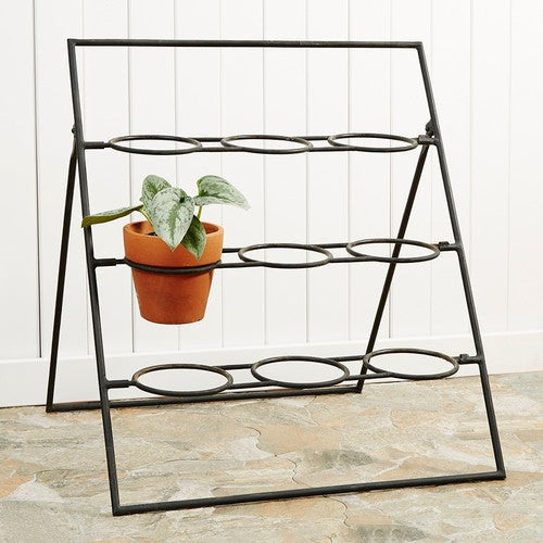 Terracotta Planter Stand Including 9 Pots