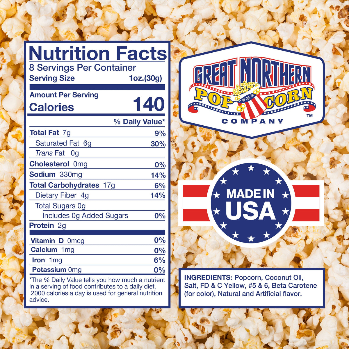 8 Oz. Popcorn Packs - 5 packs