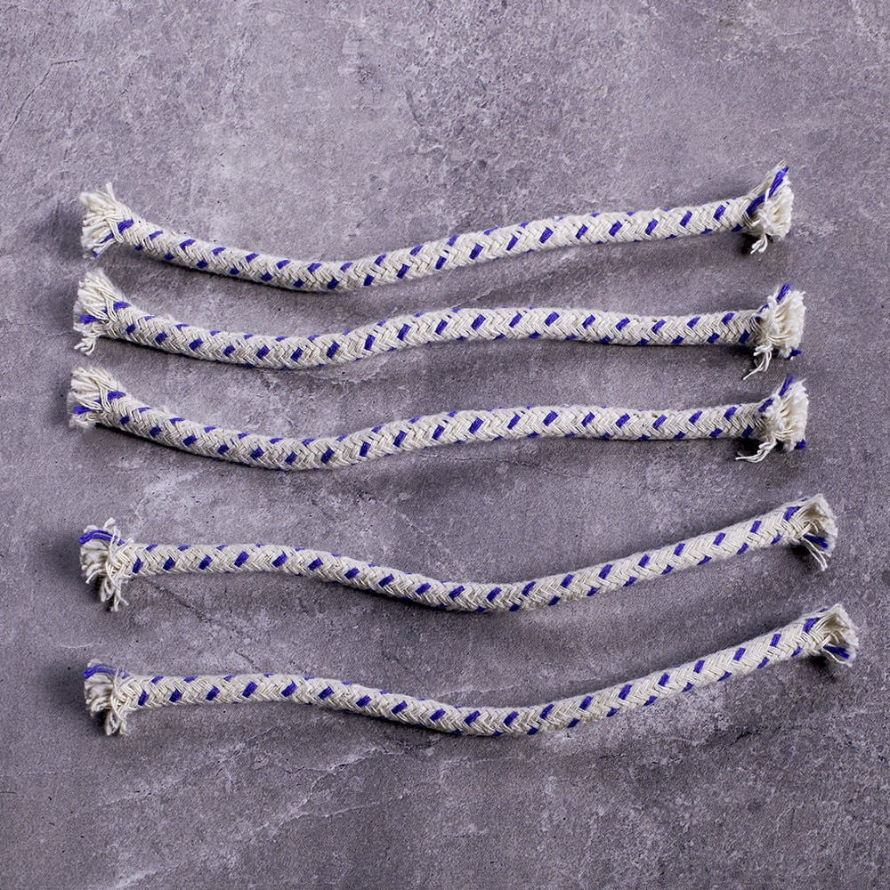 Set of 5 Replacement Wicks for Victorian-Style Glass Oil Lamp