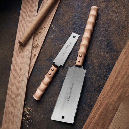 Two Japanese-Style Razor Saws With Beechwood Handles