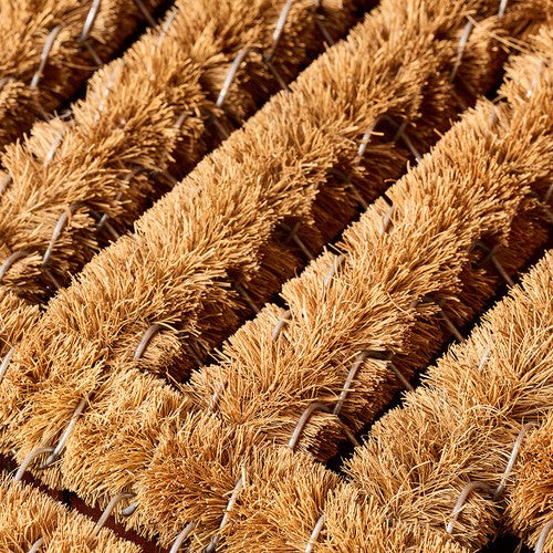 Coir and Stainless Steel Half-Round Spiral Doormat