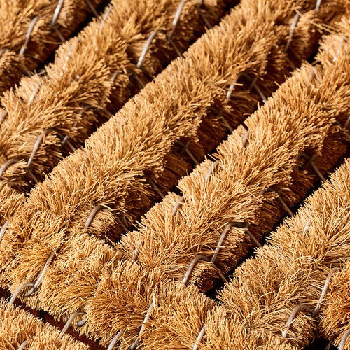 Coir and Stainless Steel Half-Round Spiral Doormat