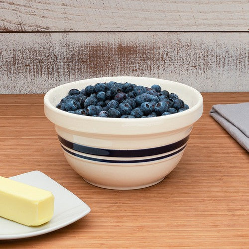Set of Three USA Made Classic Stoneware Mixing Bowls
