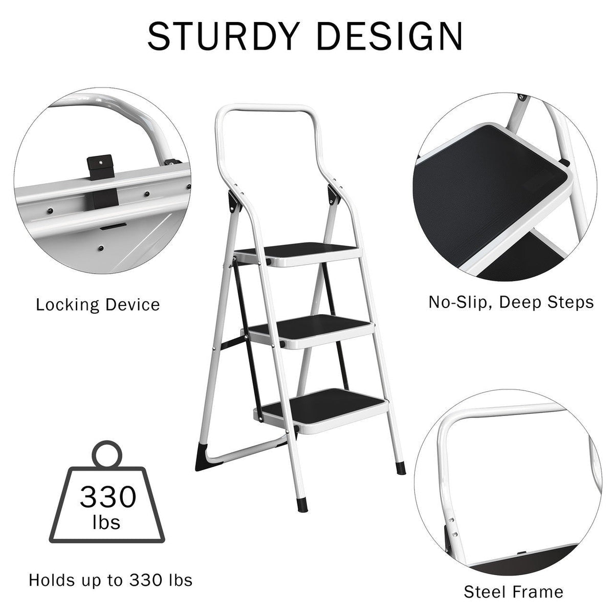 3-Step Stool Folding Ladder
