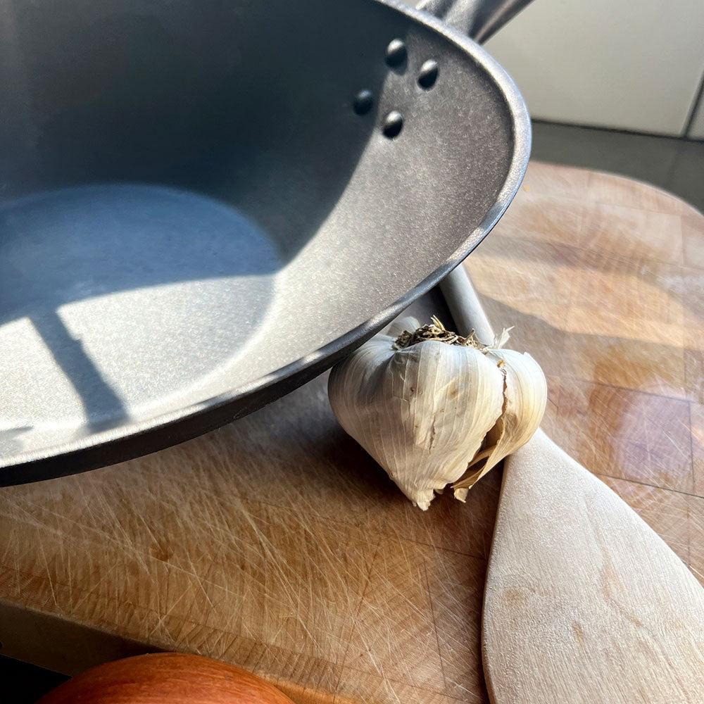 Netherton Long-Handled Spun Iron Wok