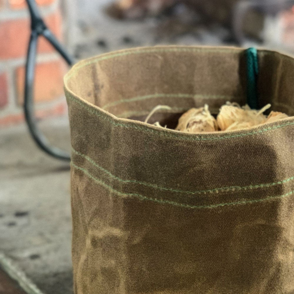 50 Firelighters with Waxed Canvas Storage Set