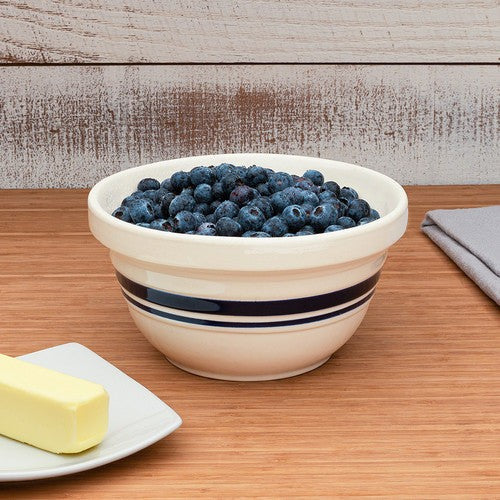 Set of Three USA Made Classic Stoneware Mixing Bowls