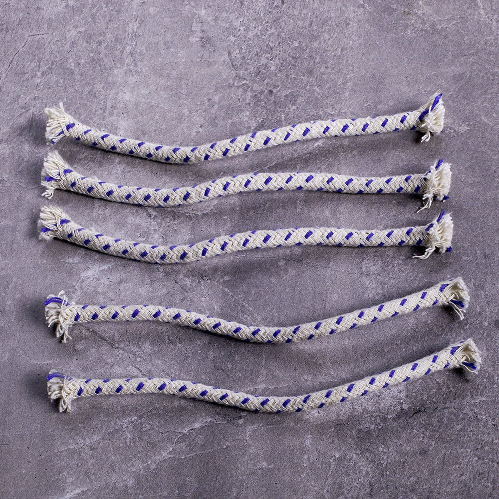 Set of 5 Replacement Wicks for Victorian-Style Glass Oil Lamp