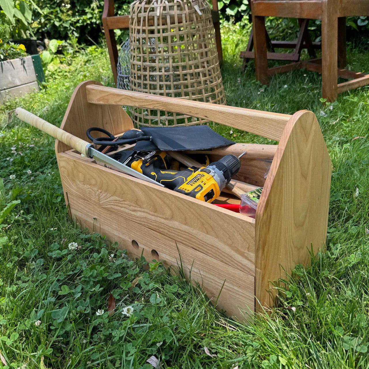 Old World Oak Tool Carrier