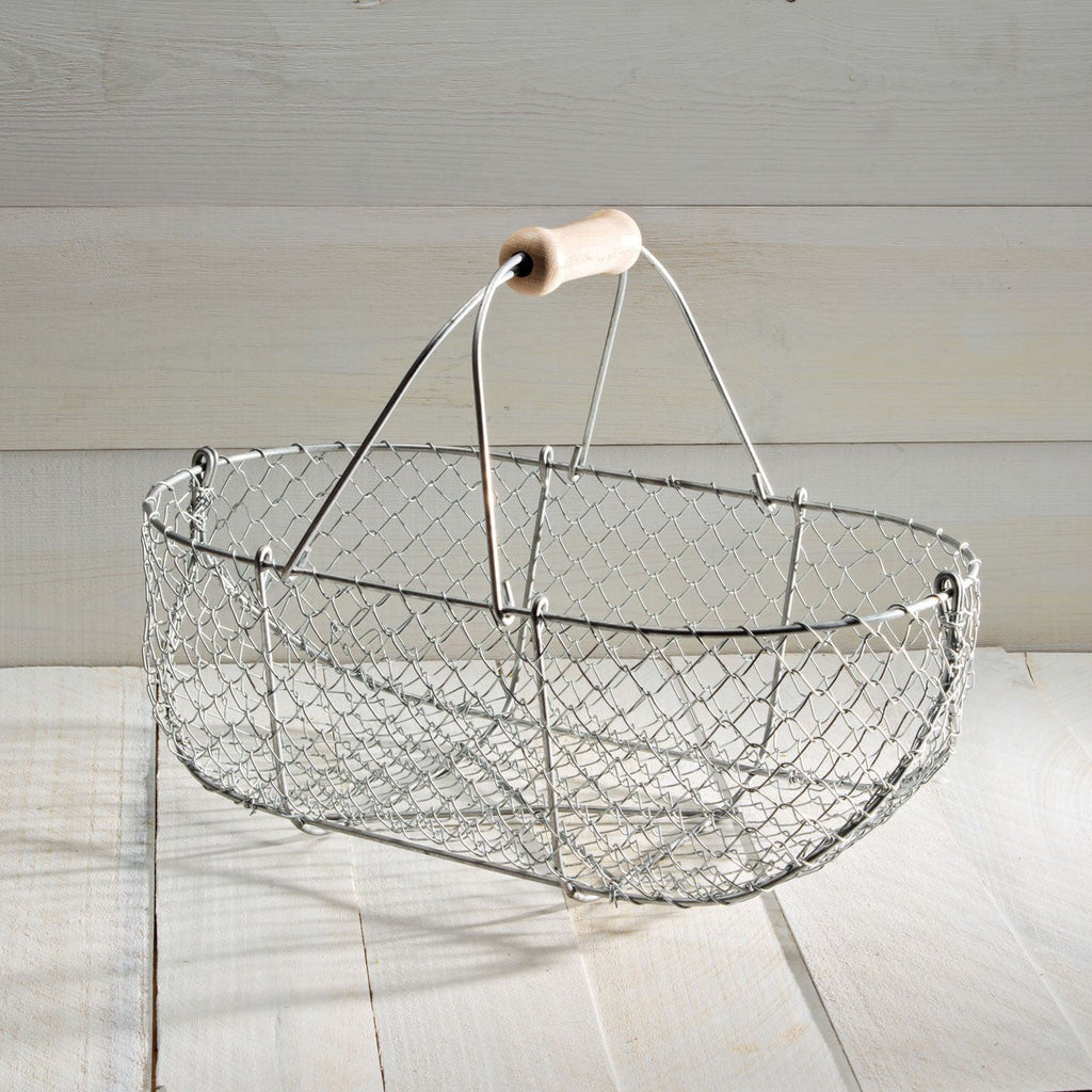 Woven Galvanized Basket Pair