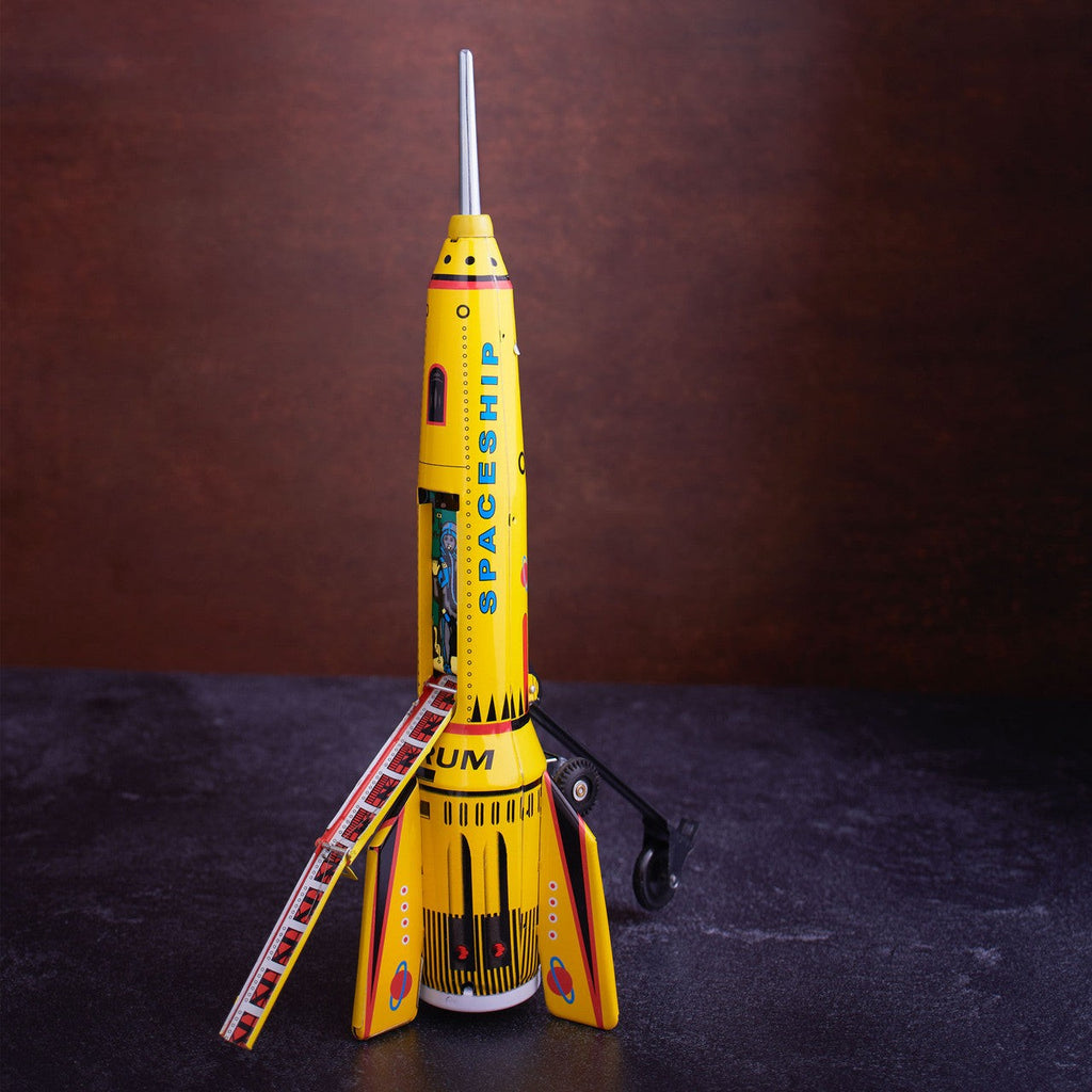 Retro Tin Rocket - Yellow