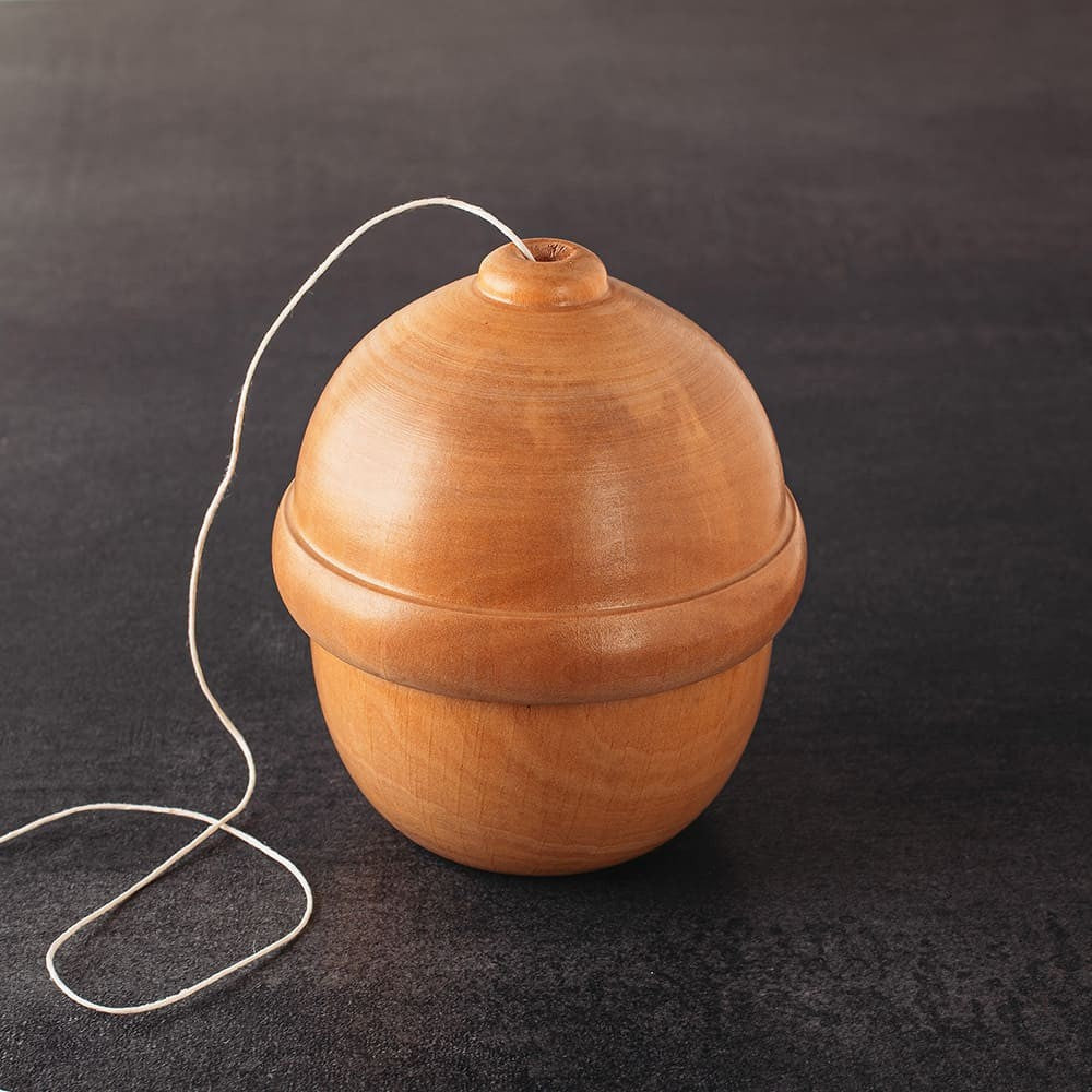 Wooden Acorn-Shaped Twine Holder