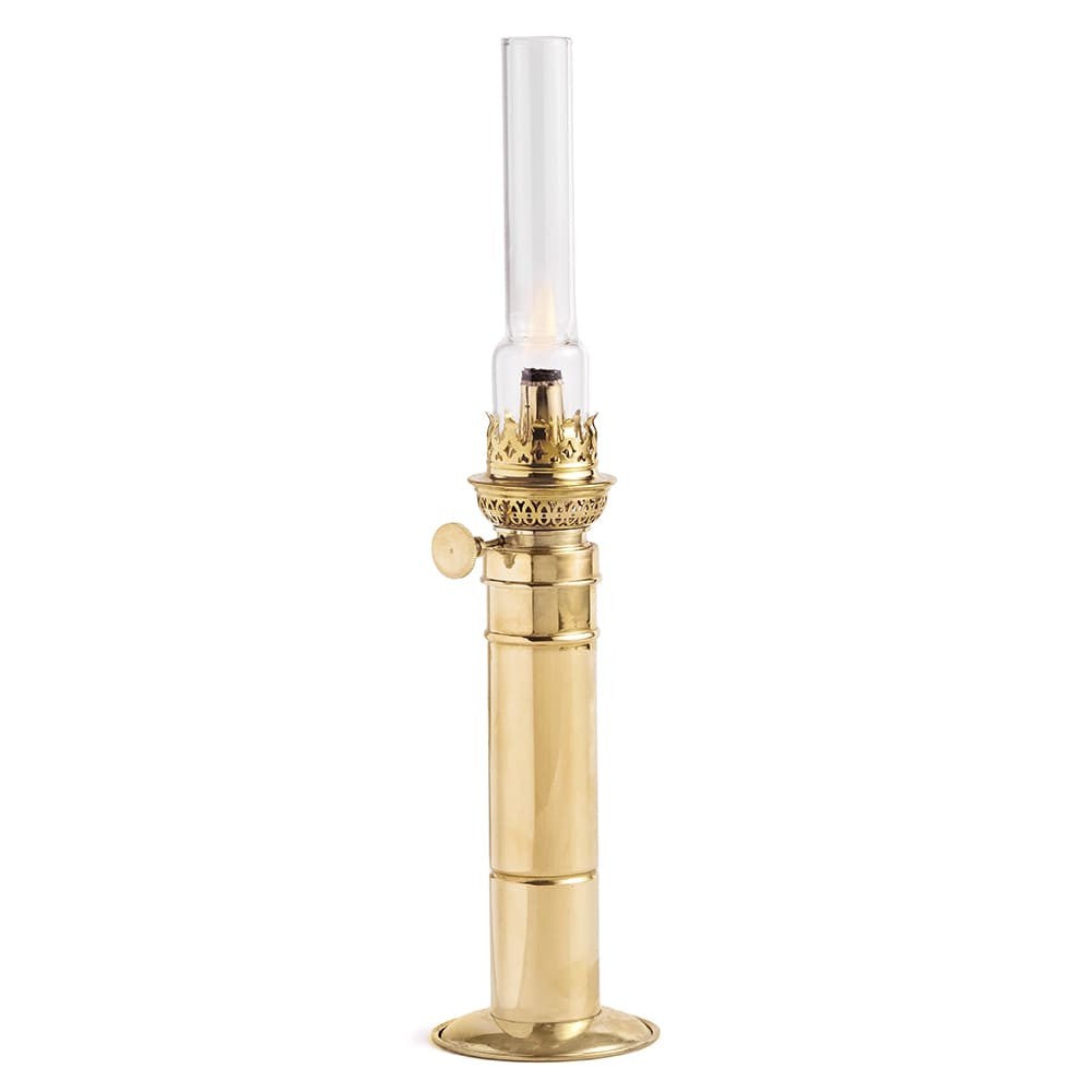 Brass Column Oil Lamp