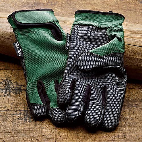 Green Safety Garden Gloves - Large