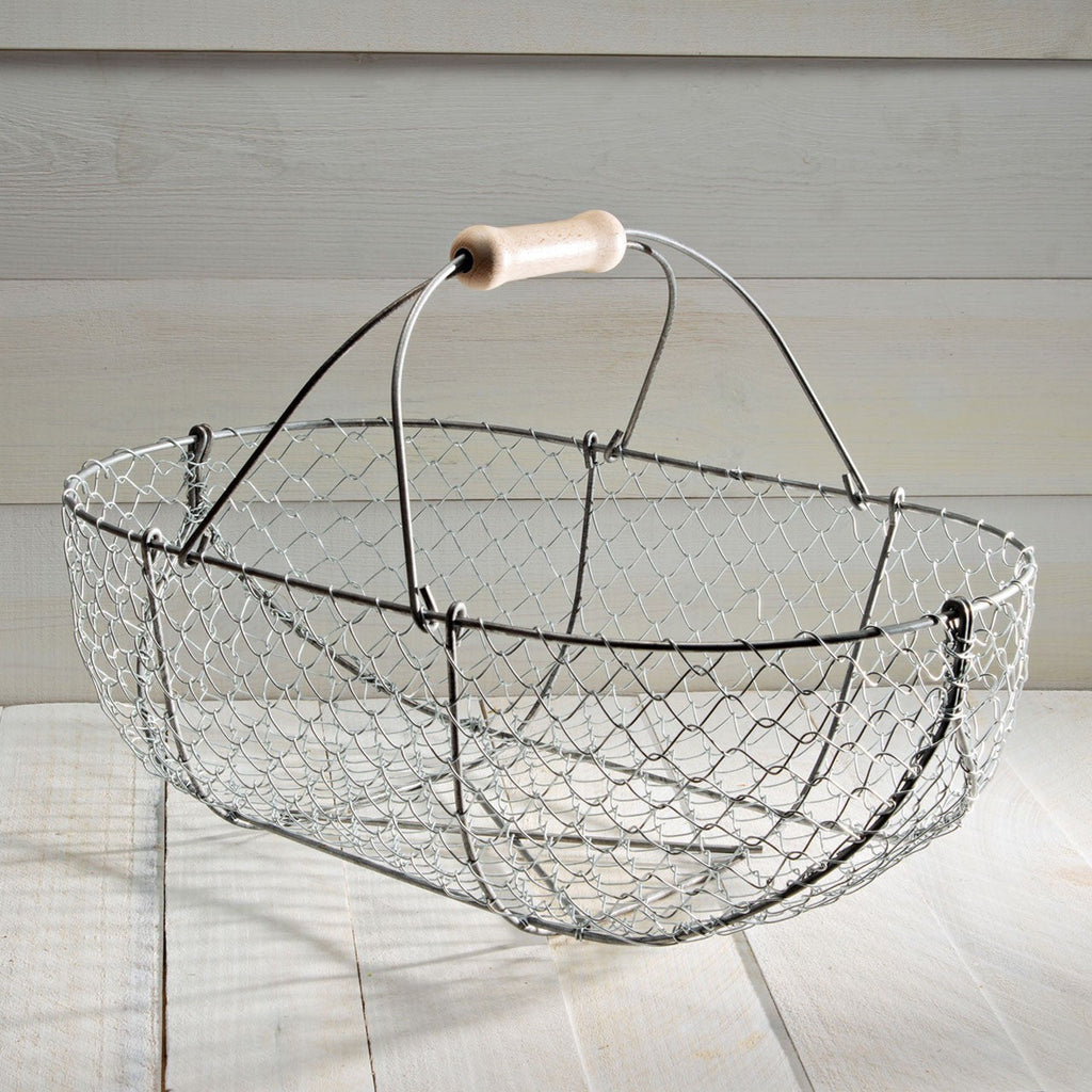 Woven Galvanized Basket Pair