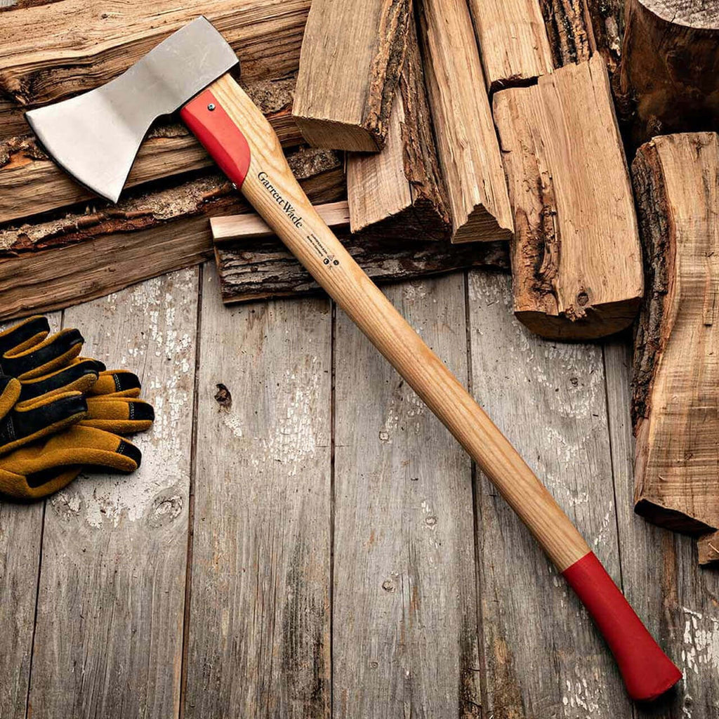 German Made Forest Axe With Protective Steel Collar