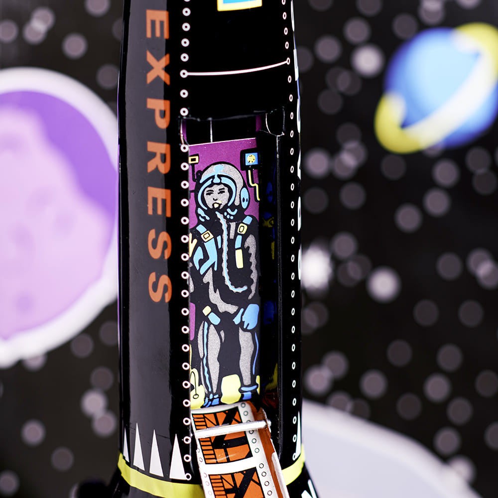 Retro Tin Rocket - Black