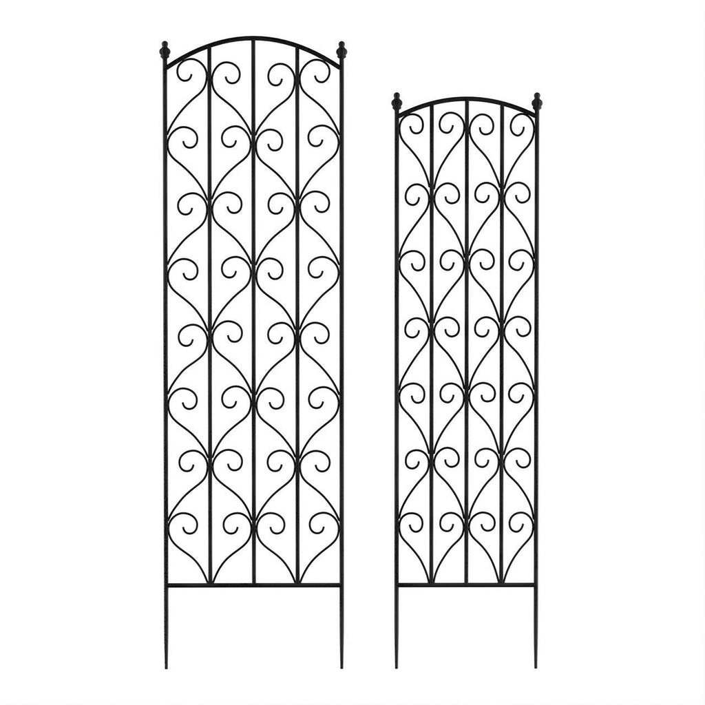 Garden Trellis with Decorative Scrolls- Set of 2